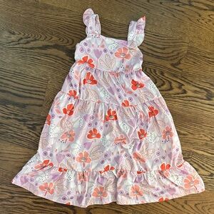 Toddler Pink Floral Tiered Sundress with Ruffle Straps